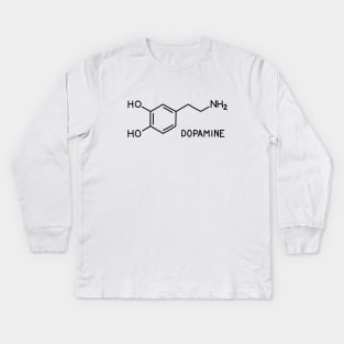 Dopamine molecule Kids Long Sleeve T-Shirt